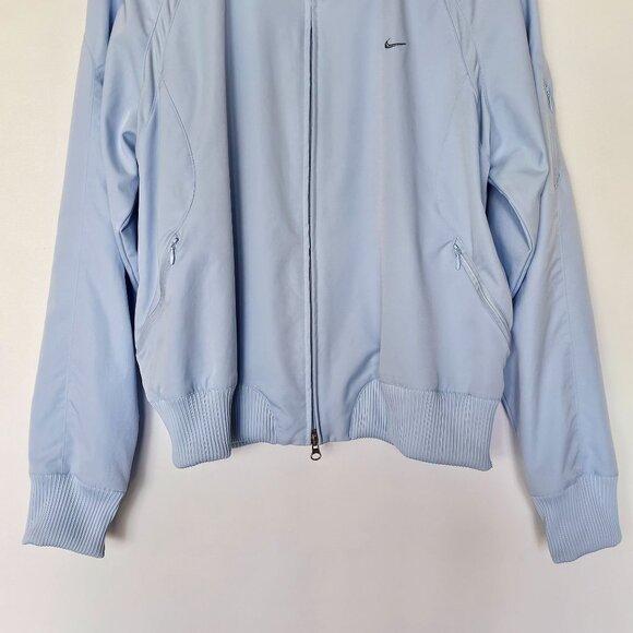 Nike Full-Zip Jacket Size XL Light Blue Chest Swoop Preppy Athletic Athleisure - Picture 13 of 15